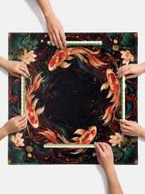 custom leather mahjong mat