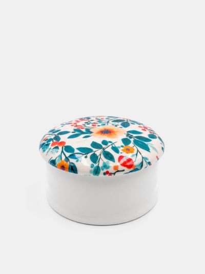 Bone china trinket pot