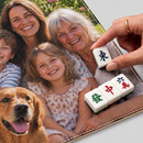 personalised leather mahjong mat