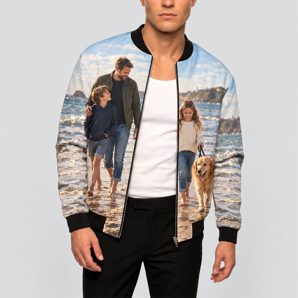 personalised mens bomber jacket