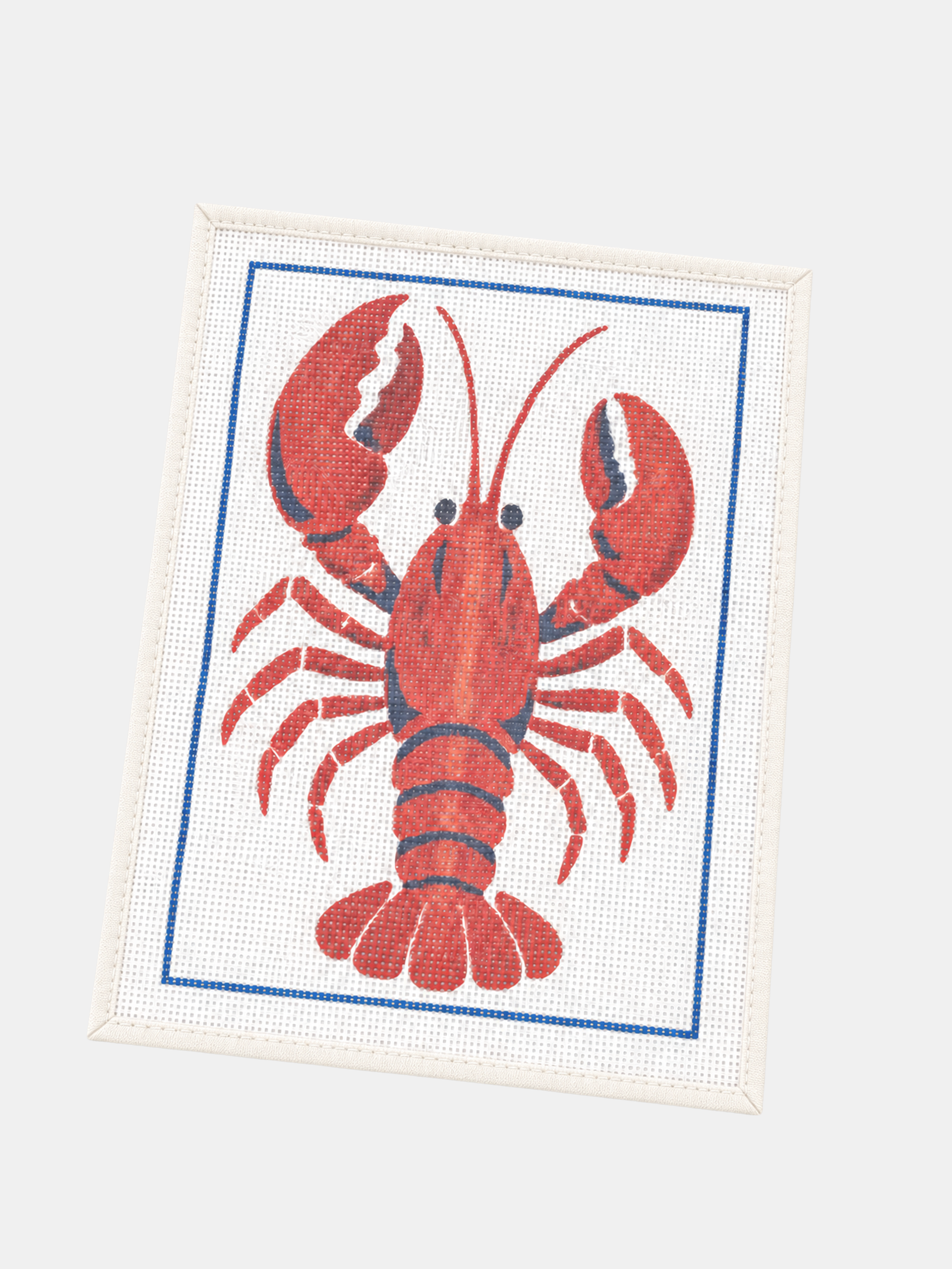 needlepoint with bias edging